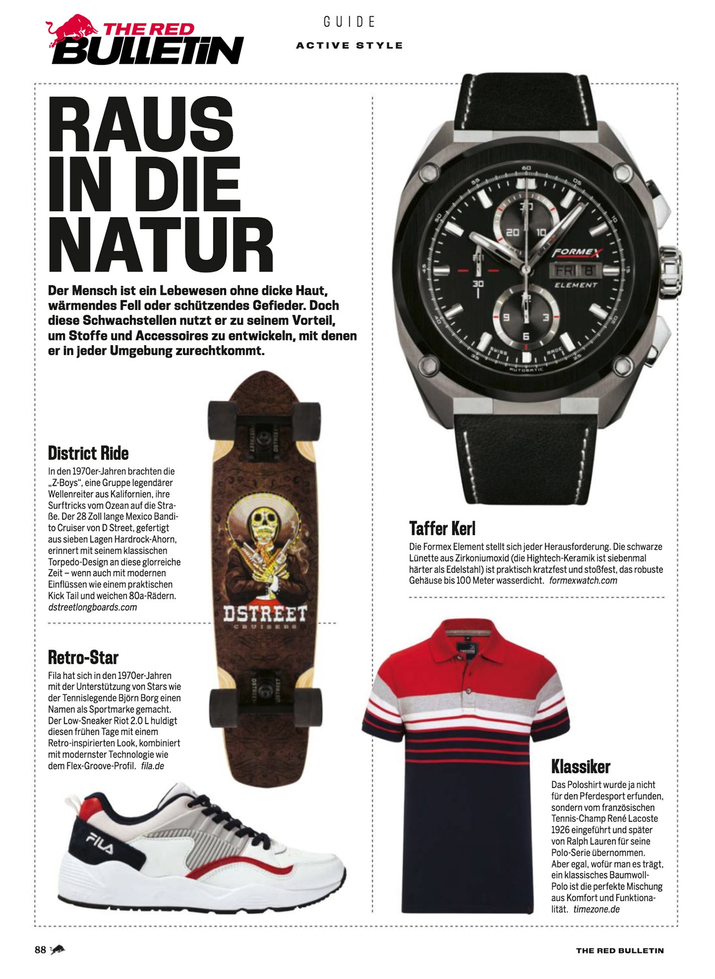 Red Bulletin: Active Style features Formex Swiss Watches