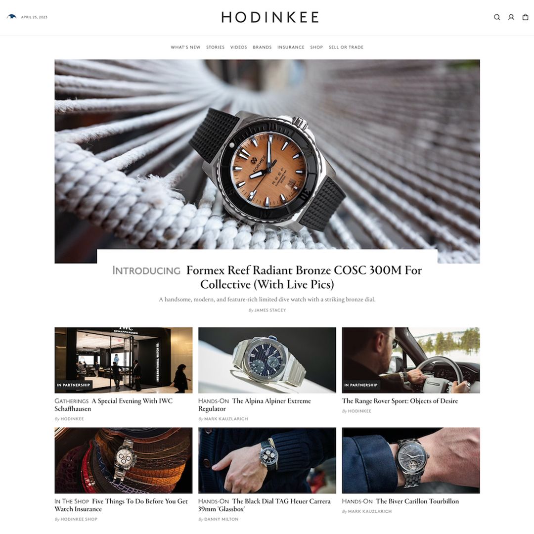 Hodinkee formex feature