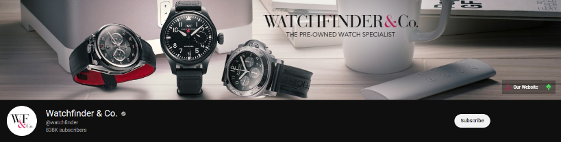 Watchfinder & Co youtube channel