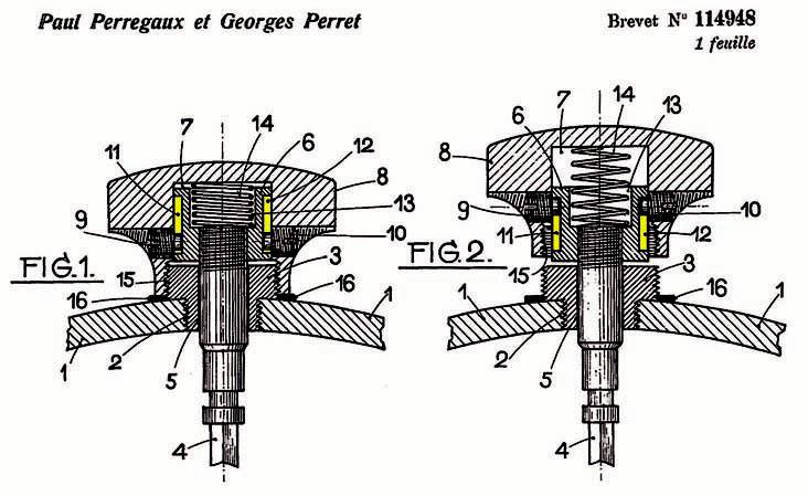 Screw down Crown Design by Perregaux and Perret