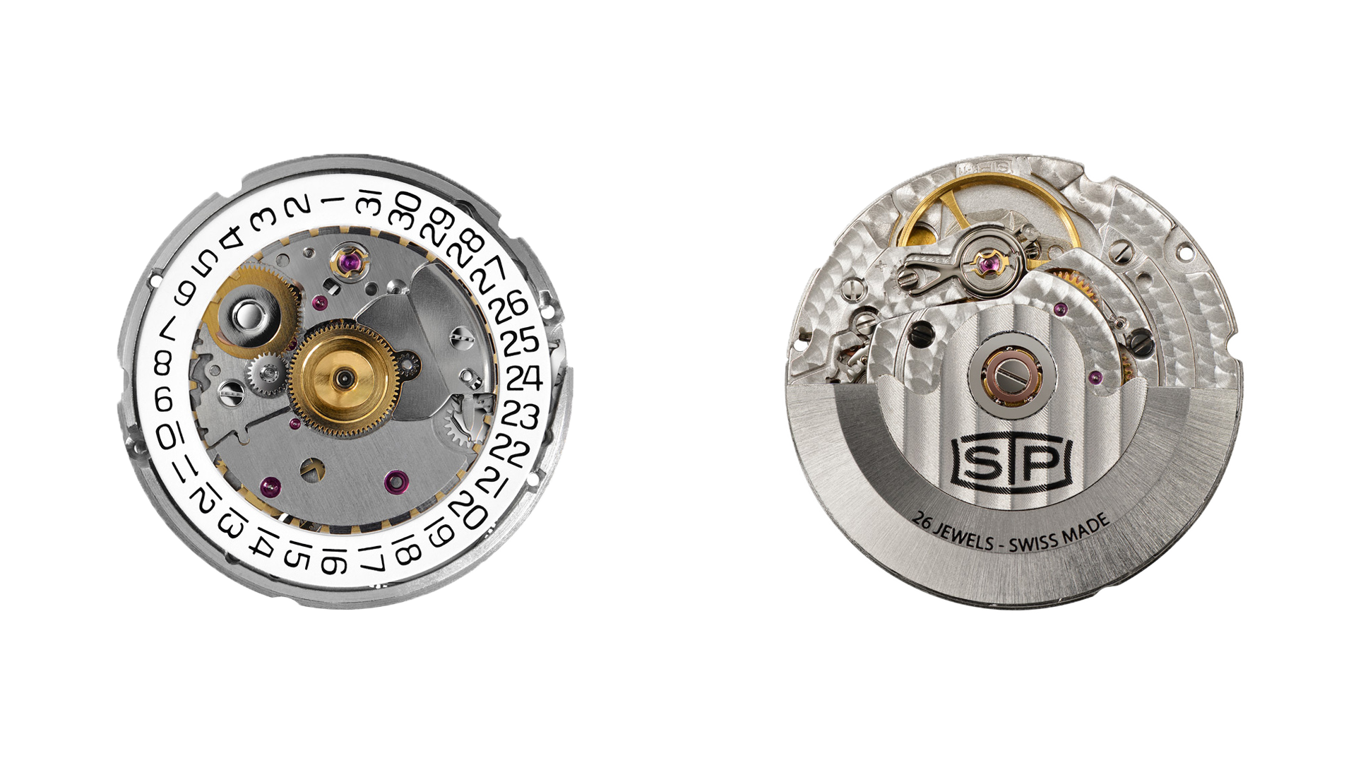 STP1-11 26 jewels Swiss watch movement details