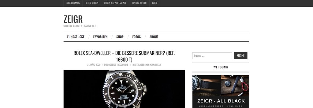 the best blogs about watches - Zeigr